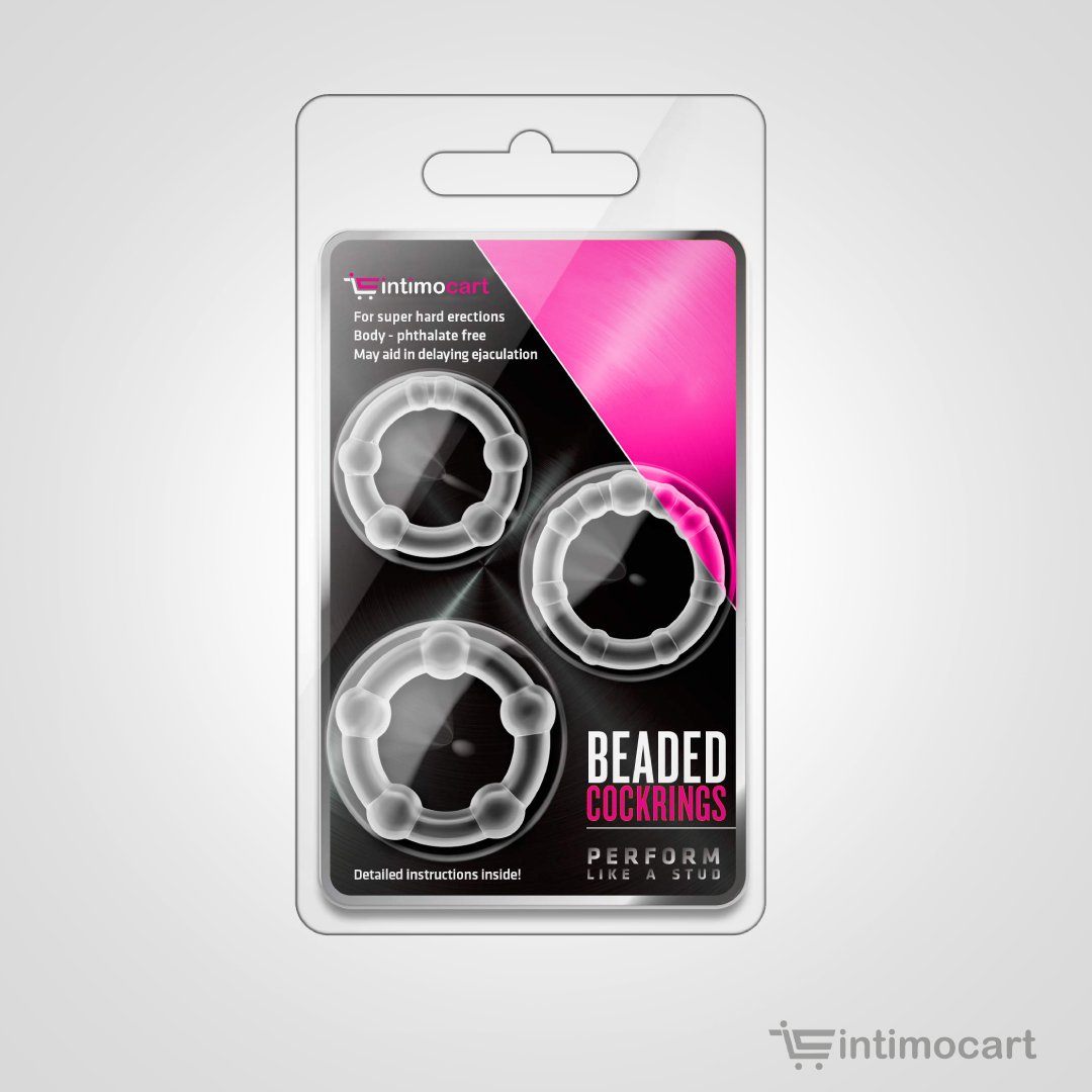 beaded cock ring, erection ring, intimocart, sex toys online, sex toys for men,