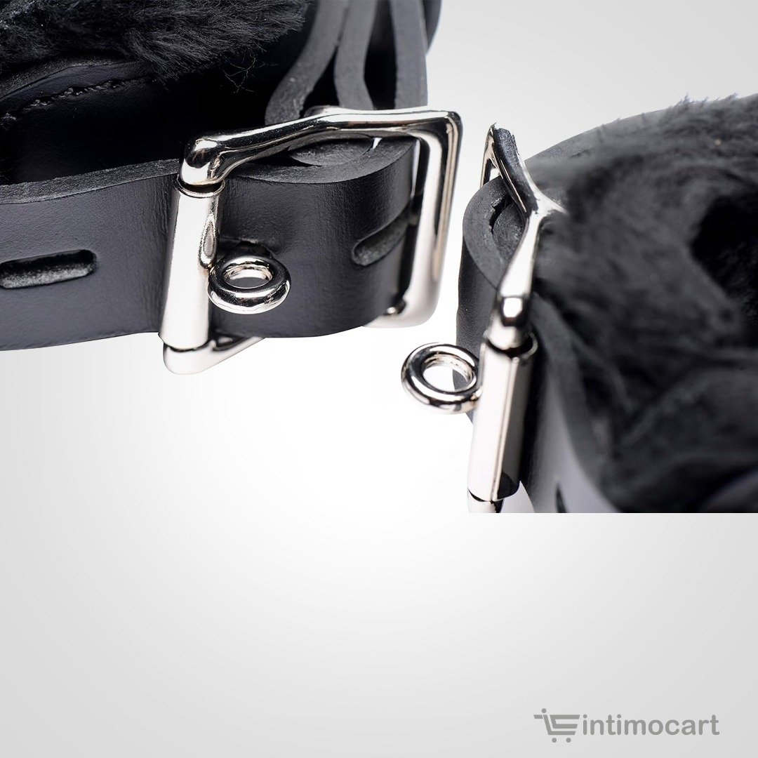 hand cuff leather, black, pure intimacy, intimocart