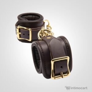 hand cuff leather, brown, pure intimacy, intimocart